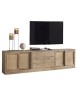 MOBILI 2G - Porta tv contemporaneo in legno abete 285x46x77 vista frontale