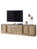 MOBILI 2G - Porta tv contemporaneo in legno abete 285x46x77 vista frontale