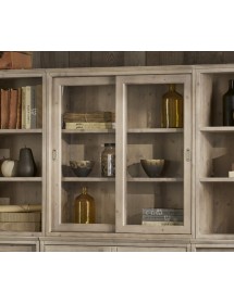 libreria parete attrezzata contemporanea legno abete 285x46x255