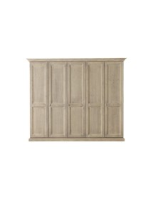 MOBILI 2G - Armadio classico 5 porte cappello dritto legno abete 264x67x218 vista frontale