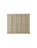 MOBILI 2G - Armadio classico 5 porte cappello dritto legno abete 264x67x218 vista frontale