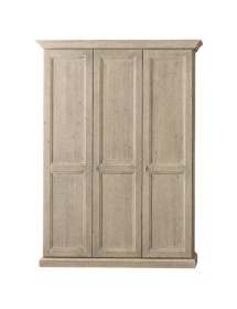 MOBILI 2G - Armadio classico 3 porte cappello dritto legno abete 165x67x218 vista frontale