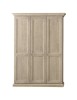 MOBILI 2G - Armadio classico 3 porte cappello dritto legno abete 165x67x218 vista frontale