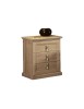MOBILI 2G - Comodino classico 3 cassetti legno massello abete 55x39x64 vista frontale