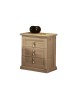 MOBILI 2G - Comodino classico 3 cassetti legno massello abete 55x39x64 vista frontale