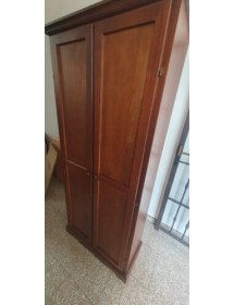 ARMADIO STIPO IN LEGNO NOCE SCURO ARTE POVERA 87x40x192 (520)