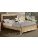 MOBILI 2G - Letto matrimoniale imbottito tessuto legno abete 185X208X124 vista frontale