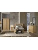 MOBILI 2G - Letto 1 piazza e mezza imbottito tessuto legno abete 140X208X124 vista frontale