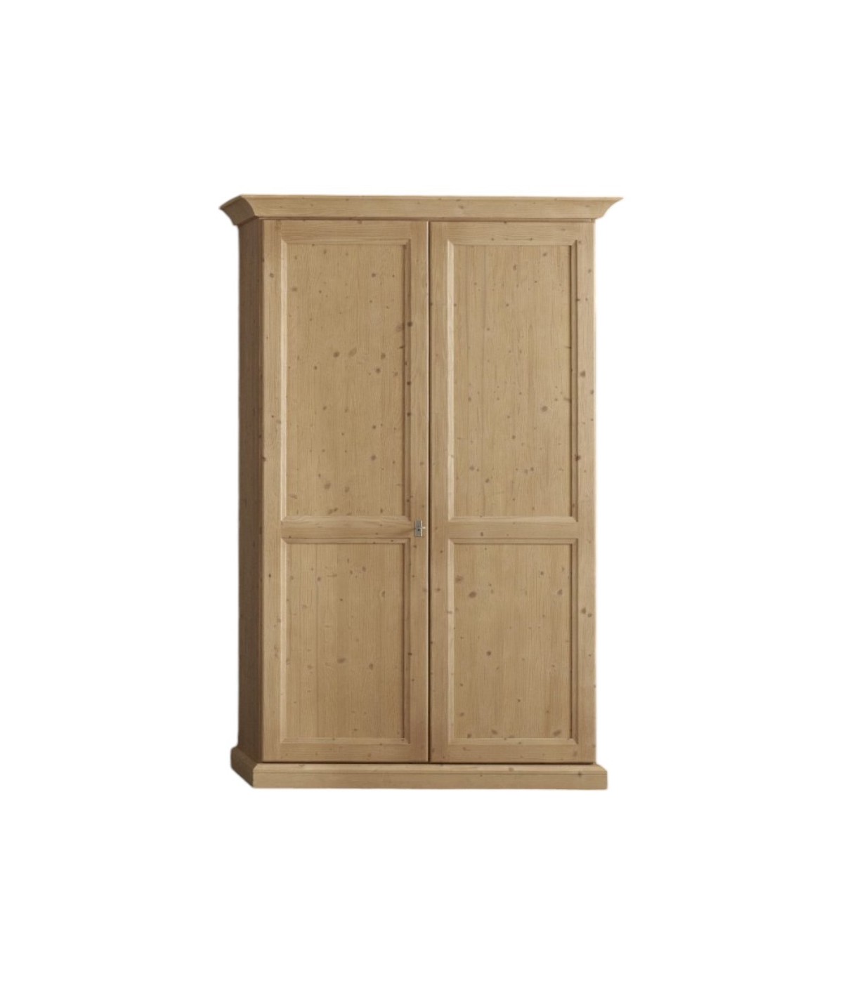 MOBILI 2G - Armadio classico 2 porte cappello dritto legno abete 140x67x218 vista frontale