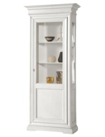 VETRINA CLASSICA 1 PORTA DX-SX IN LEGNO GREZZO L.86 P.51 H.215 (3127)