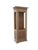 MOBILI 2G - VETRINA CLASSICA 1 PORTA DX-SX IN LEGNO GREZZO L.86 P.51 H.215 VISTA FRONTALE