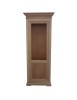 MOBILI 2G - VETRINA CLASSICA 1 PORTA DX-SX IN LEGNO GREZZO L.86 P.51 H.215 VISTA FRONTALE