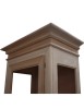 MOBILI 2G - VETRINA CLASSICA 1 PORTA DX-SX IN LEGNO GREZZO L.86 P.51 H.215 VISTA FRONTALE