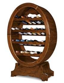 PORTABOTTIGLIE IN LEGNO CLASSICO GREZZO L.79 P.31 H.123 (1211)