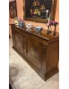 MOBILI 2G - Credenza Madia in Legno Massello 2 Ante e 2 Cassetti Noce Bassano Intarsio 213x55x108H (505F)