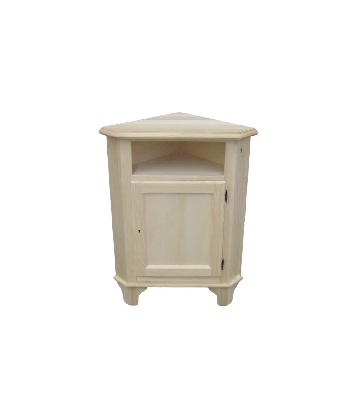 MOBILI 2G - Mobile angolare 1 porta classico legno grezzo L.51 P.51 H.97 vista frontale