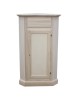 MOBILI 2G - ANGOLARE IN LEGNO CLASSICO 1 PORTA 1 CASSETTO GREZZO L.54 X 54 H.130 vista frontale