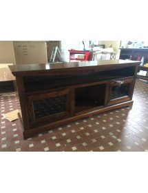 MOBILI 2G - MOBILE PORTA TV GOCCIA LEGNO NOCE ARTE POVERA 170x46x69 vista frontale