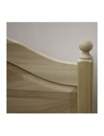 Letto singolo classico legno tinta noce L 100 H 111 P 212 (6127)