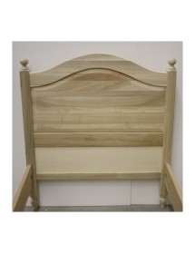 Letto singolo classico legno tinta noce L 100 H 111 P 212 (6127)