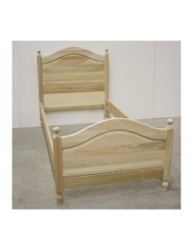 Letto singolo classico legno tinta noce L 100 H 111 P 212 (6127)