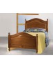 MOBILI 2G - Letto 1 piazza e mezza arte povera legno tinta noce 129x212x112 VISTA FRONTALE