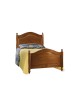 MOBILI 2G - Letto 1 piazza e mezza arte povera legno tinta noce 129x212x112 VISTA FRONTALE