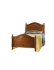 MOBILI 2G - Letto 1 piazza e mezza arte povera legno tinta noce 129x212x112 VISTA FRONTALE