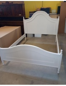 LETTO SINGOLO ARTE POVERA LACCATO BIANCO OPACO  L.100 P.212 HT.135 (1431)