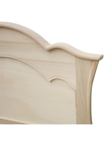 MOBILI 2G - Letto 1 piazza e mezza arte povera legno grezzo 157x211x119 vista frontale