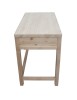 MOBILI 2G - SCRIVANIA 2 CASSETTI IN LEGNO MASSELLO ABETE GREZZO L.110 P.55 H.80 vista frontale