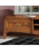 MOBILI 2G Porta tv classico 2 cassetti intarsio Legno bassano 200x55x52 vista frontale