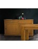 MOBILI 2G - MADIA CREDENZA 2 ANTE SCORREVOLI 2 CASSETTI ROVERE NODATO 150X50X90H (1641) VISTA FRONTALE