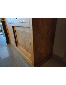 MOBILI 2G - MADIA CREDENZA 2 ANTE SCORREVOLI 2 CASSETTI ROVERE NODATO 150X50X90H (1641) VISTA FRONTALE