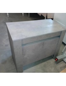 MOBILI 2G - CONSOLLE-TAVOLO FINITURA BETON NOBILITATO CON 4 ALLUNGHE DA 45 CM MISURA L.90 P.50 H.75 vista frontale