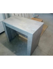 MOBILI 2G - CONSOLLE-TAVOLO FINITURA BETON NOBILITATO CON 4 ALLUNGHE DA 45 CM MISURA L.90 P.50 H.75 vista frontale