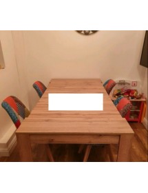 MOBILI 2G - CONSOLLE-TAVOLO IN ROVERE NODATO NOBILITATO CON 4 ALLUNGHE DA 45 CM MISURA L.90 P.50 H.75 (1653) vista frontale