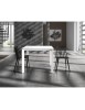 MOBILI 2G - TAVOLO MODERNO ALLUNGABILE BIANCO FRASSINATO 90x90x78H (833) VISTA FRONTALE