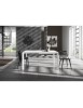 MOBILI 2G - TAVOLO MODERNO ALLUNGABILE BIANCO FRASSINATO 90x90x78H (833) VISTA FRONTALE