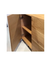 MOBILI 2G - MADIA CREDENZA IN LEGNO ROVERE NODATO SPAZZOLATO L.180X50X87 (891) vista frontale