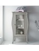 MOBILI 2G - VETRINA SHABBY BOMBATA 1 PORTA LEGNO GRIGIO L.71 P.48 H.134 (3096)