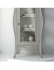MOBILI 2G - VETRINA SHABBY BOMBATA 1 PORTA LEGNO GRIGIO L.71 P.48 H.134 (3096)