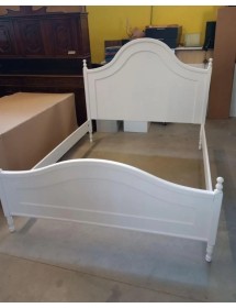 LETTO MATRIMONIALE LACCATO BIANCO OPACO 174X216X148 (1455)