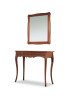 MOBILI 2G - CONSOLLE CON SPECCHIO IN LEGNO TINTA NOCE ARTE POVERA (537+538) VISTA FRONTALE
