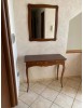 MOBILI 2G - CONSOLLE CON SPECCHIO IN LEGNO TINTA NOCE ARTE POVERA (537+538) VISTA FRONTALE
