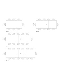 MOBILI 2G - TAVOLO NOBILITATO ALLUNGABILE EFFETTO ROVERE NODATO GAMBE ANTRACITE 180X90X76 (2005)  VISTA FRONTALE