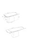 Tavolo moderno allungabile piano ceramica effetto marmo 160x90x76 (2121) vista frontale