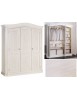 MOBILI 2G - ARMADIO 3 PORTE SHABBY IN LEGNO SPAZZOLATO 181X63X217 (2205)