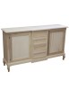 MOBILI 2G - Madia Credenza legno 2 Porte 4 Cassetti noce 201 x 52 H 113 (422) VISTA FRONTALE
