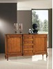 MOBILI 2G - Madia Credenza legno 2 Porte 4 Cassetti noce 201 x 52 H 113 (422) VISTA FRONTALE